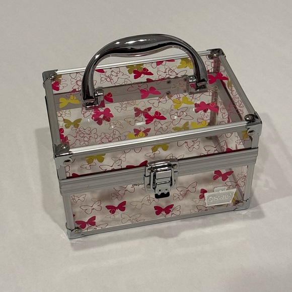 Vintage Caboodle Box Nostalgic Glamorous butterfly print